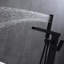 Robinet de baignoire avec douche à main en noir mat - Rouille, débit de 6 GPM, finition de soupape incluse, résistance à l'écoulement et à la corrosion, quincaillerie de fixation