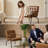 21.3 Wide  Mid-Century Modern Upholstered Leather Accent Chair  Tufted Metal Frame Lounge Armchair with Thick Cushion-767430426