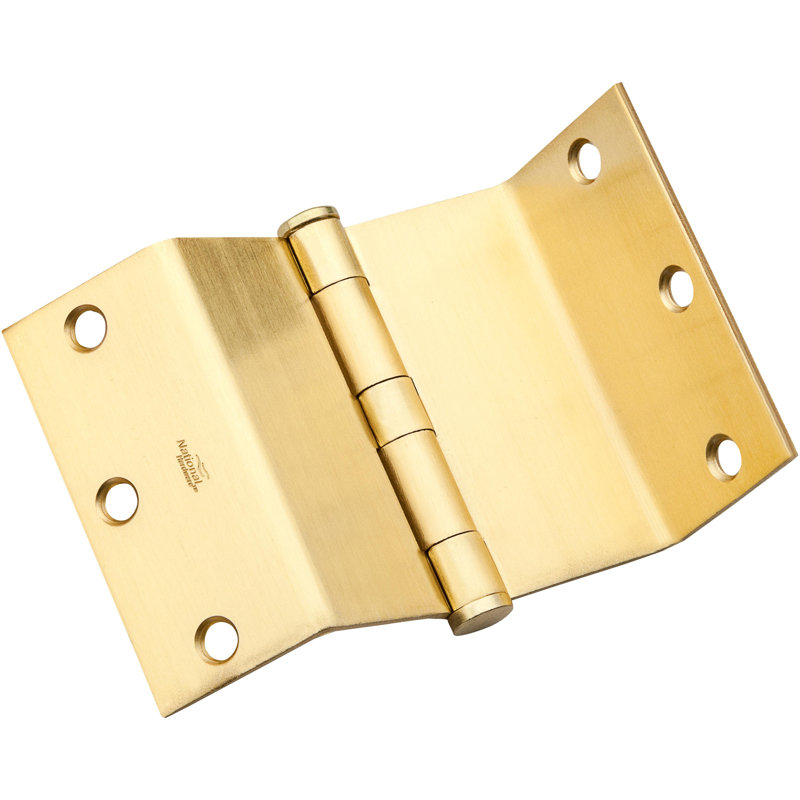 Charnières de porte décalées 1,8 "H x 6,2" 1,8, Laiton satiné