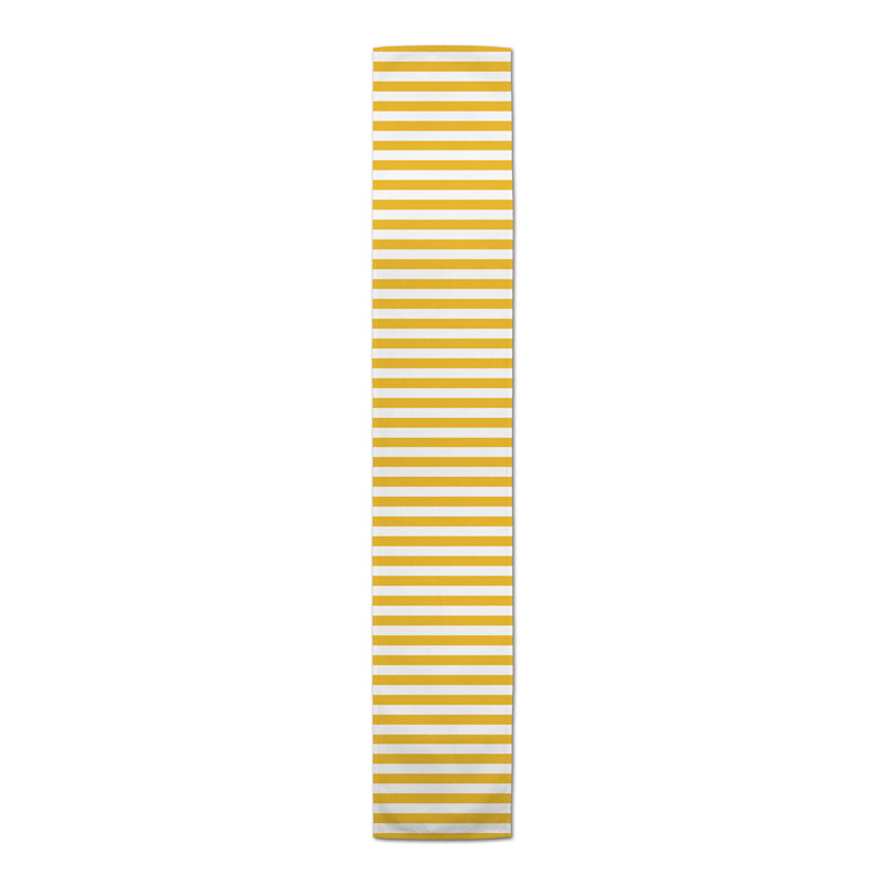 Chemin de table Chelene, P 16 po x L 72 po, Jaune, Rayé