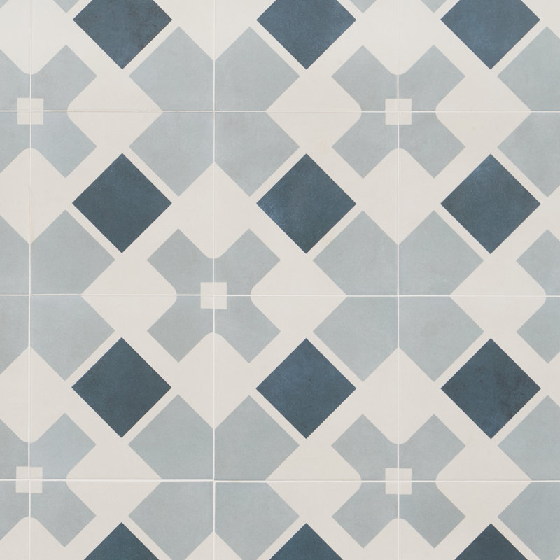 Plumeria Cross 9" x 9" Porcelain Field Tile (10.65 sq. ft./ Case)
