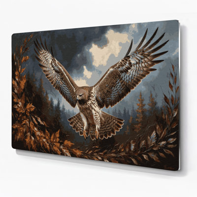Art mural en métal Birds Sharp shinned Hawk