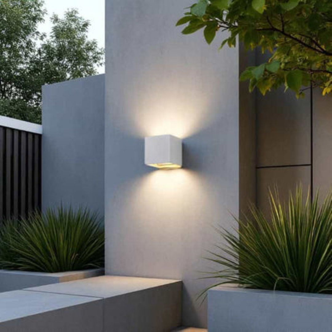 UltraBeam 6 Watt LED White Outdoor Up and Down LED Wall Light  600 Lumens - IP65 Waterproof