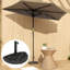 Porte-parapluies demi-base 21 lb avec motif de fleurs, noir