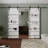 Four Shelf Double Primed Sliding Barn Door With Mounting Hardware Kit（Bookshelf Style）-101365211