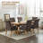 Tufted Upholstered High Back Dining Armchair, Linen-1544929038