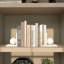 Serre-livres décoratifs à motif géométrique en marbre blanc avec bases en forme de L, ensemble de 2-19933938