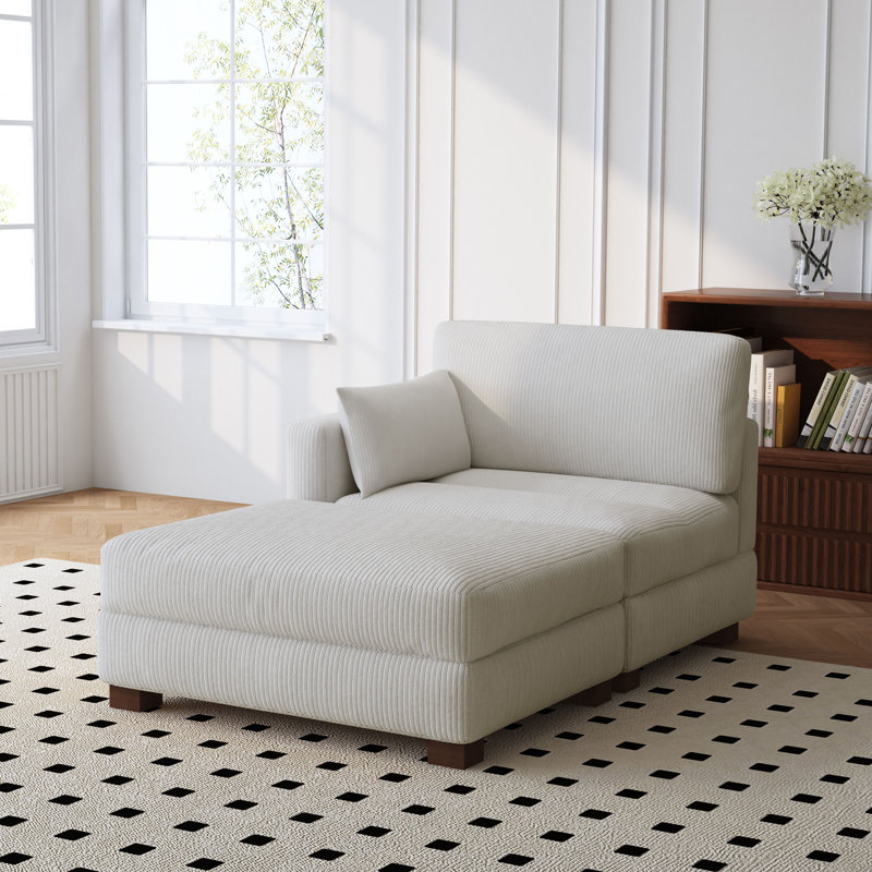 Vontavious Modular Corner Sofa, Left Hand Facing, Beige