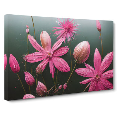 Captivating Wildflowers Floral - Wrapped Canvas
