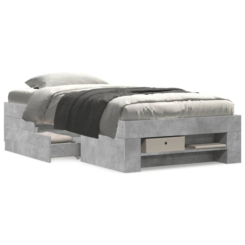 Brucedale Storage Bed, Concrete Grey