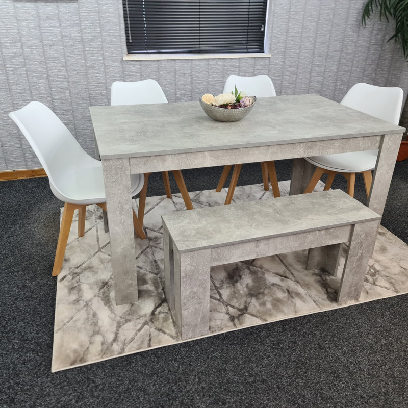 Oneridge 6 - Person Dining Set, 75cm H x 140cm W x 80cm D, White
