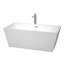 Baignoire de trempage autoportante en acrylique avec robinet 63 po x 32 po Sara-40042795