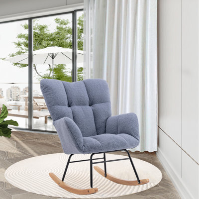 Chaise berçante capitonnée Kenlie