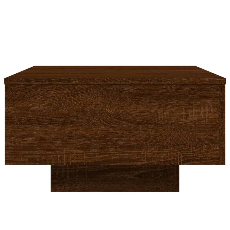 Table basse avec lumières DEL vidaXL, Sonoma gris, H 31 cm x l 55 cm x P 55 cm