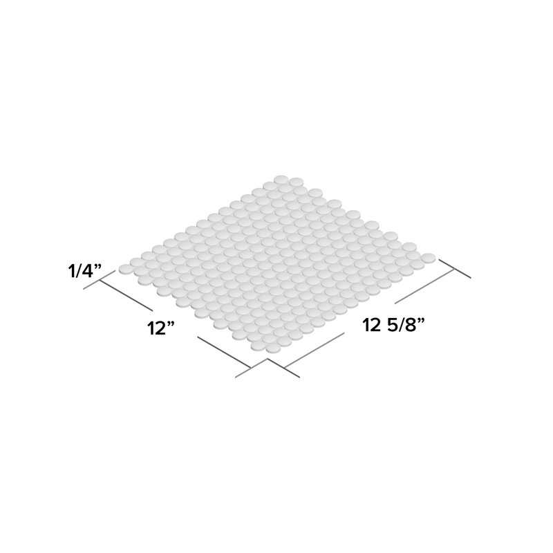 Merola Tile Hudson Penny Round 11-7/8 " x 12-5/8 " Porcelain Mosaic Floor and Wall Tile, Cashmere Blue