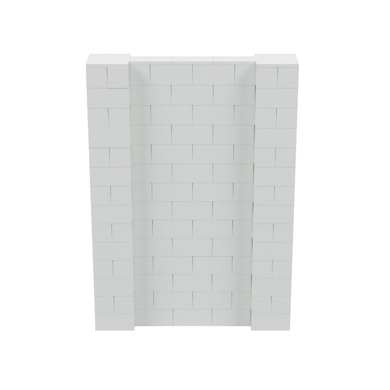 Ensemble mural de blocs géants 7 'T, H 84 po x L 60 po, Gris clair