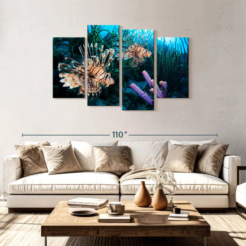 Brampt Atlantic Ocean Lionfish, 48'' H x 75'' W
