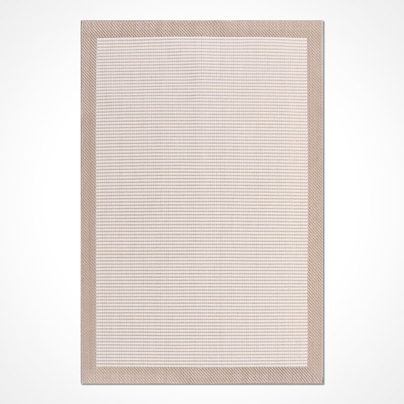 Tapis crème moderne antidérapant lavable à la machine, Rectangle 6 pi 7 po x 9 pi 6 po