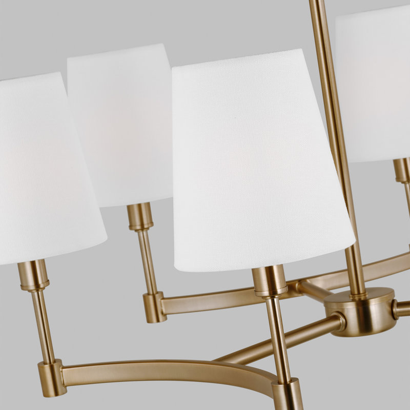 Lustre classique / traditionnel à 6 lumières Triton White Bluff, Laiton