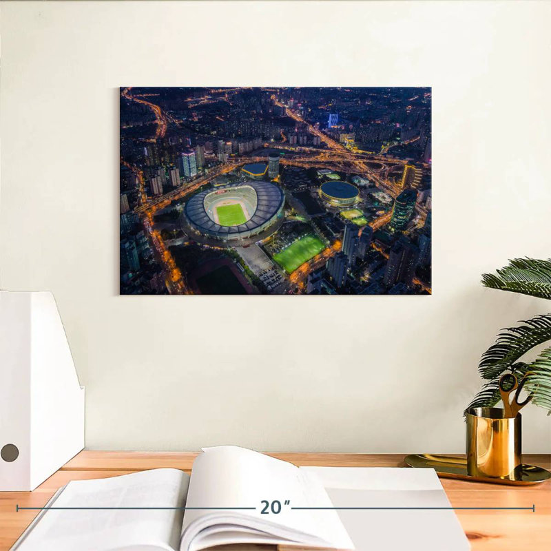 Sireci Shanghai Stadium Aerial View, 8" H x 12" W