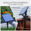 Guirlande solaire à DEL 28 pi avec 12 ampoules G40 blanc chaud Glow Series, douilles suspendues en laiton, résistant aux intempéries, cordon de qualité commerciale-137636015