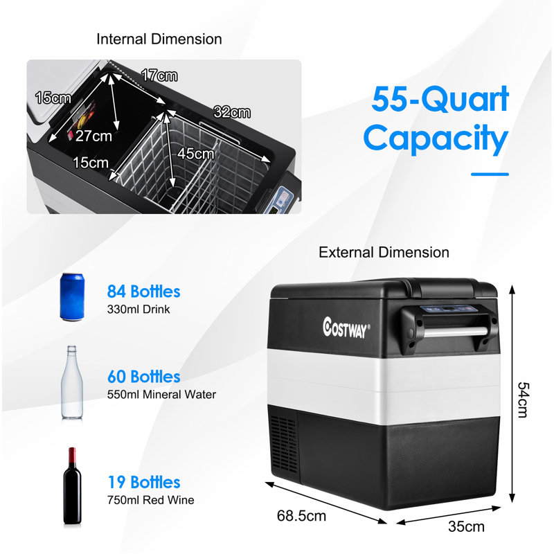 Casart Built-In Mini Fridge with Freezer