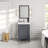 Imanii 24 Inch Transitional Dark Grey Style Bathroom Vanity With Porcelain Top-914591054