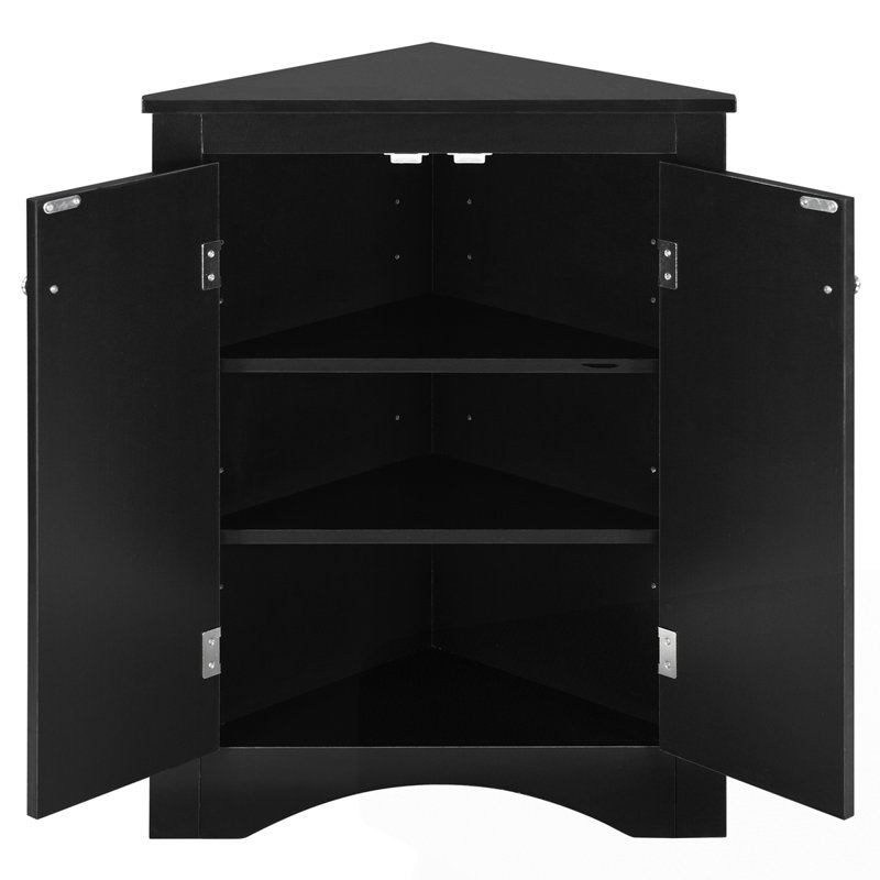 Triangle Bathroom Storage Cabinet with Adjustable Shelves