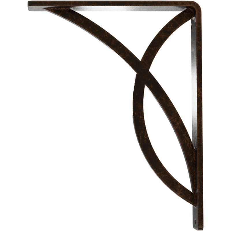 Support en fer forgé Miller, Bronze vieilli, H 8 po x l 1,5 po x P 5,5 po