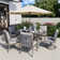 Mongeon Rectangular 84" Long Aluminum Dining Set with Cushions
