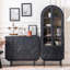 Vitrines en bois massif noir