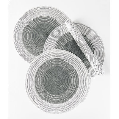 Almut Jute Geometric Round Placemat