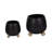 Ereka Stoneware and Ceramic Footed Round Planters with Triple Ball Base Design Set of 2-1852085795