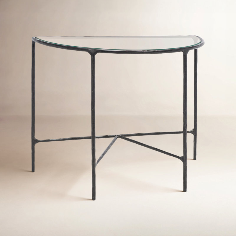 Evelynn 36'' Console Table, Clear, Black