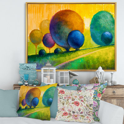 Ornement d'arbres ornementaux III - reproduction de cadre flottant sur toile