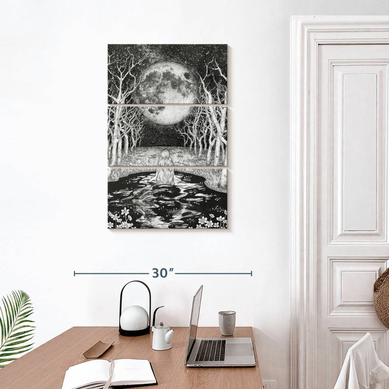 Oberle, baigneuse au clair de lune, H 32 po x l 20 po