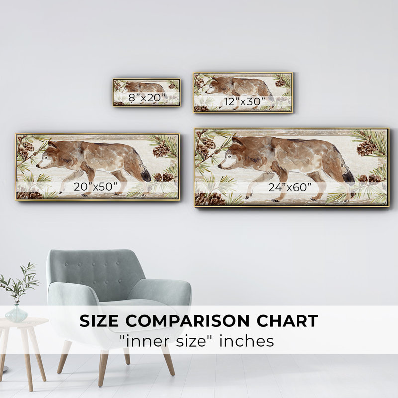 Rustic Barnwood Animals Collection D- Framed Canvas