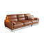 Canapé modulaire brun en cuir véritable-1322276325
