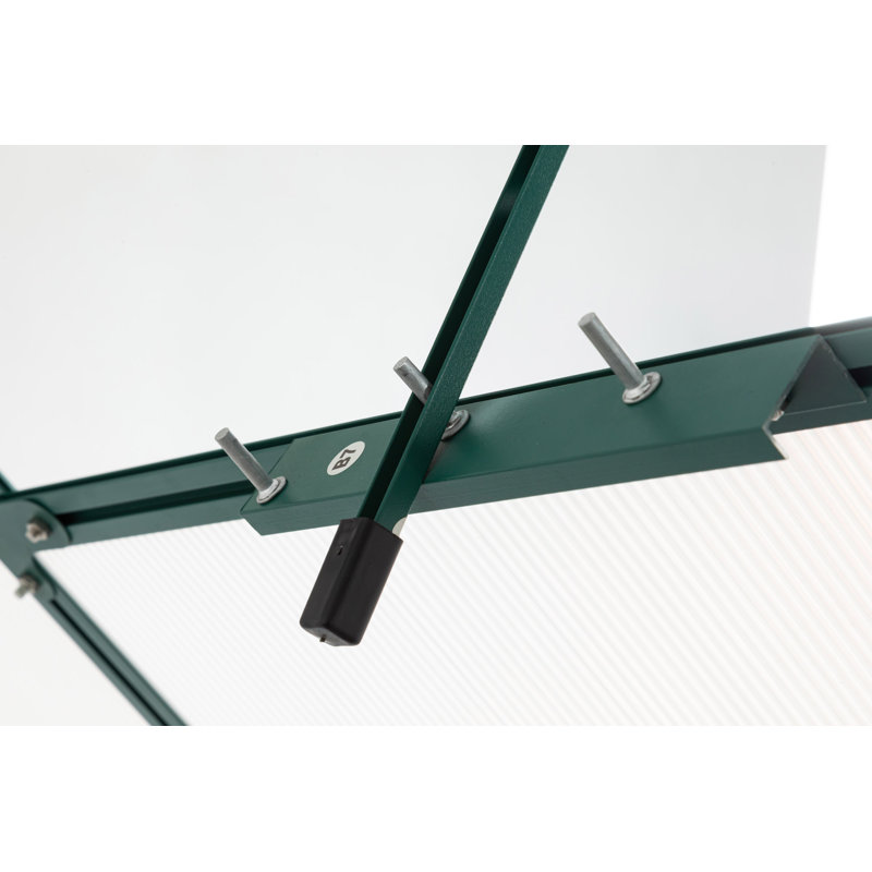 Polycarbonate Greenhouse Raised Base, Green, 76.77" H x 74.8" W x 98.42" D