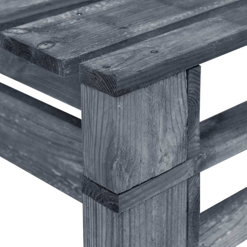 Stojiljkovic Solid Wood Pine Outdoor Bench, Grey