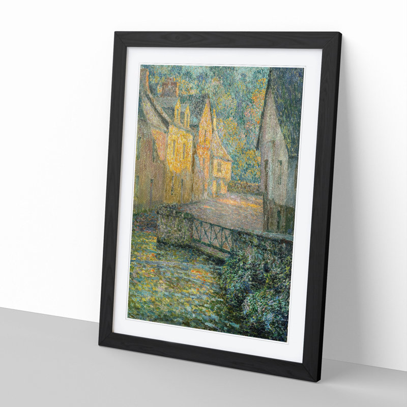 Golden Morning by Henri Le Sidaner - Picture Frame Painting, 48cm H x 36cm W x 2cm D, Black Framed