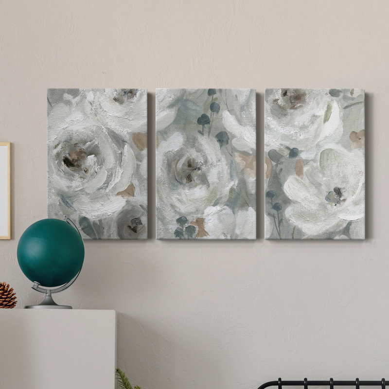 Symphonie neutre - Toile tendue avec châssis de qualité supérieure - Prêt à être accroché, H 27 po x l 54 po x P 1 po