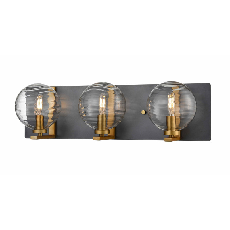 Éclairage pour meuble-lavabo 4 lumières Colombard, Laiton / Noir, 3