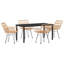 5 Piece Garden Dining Set Poly Rattan-1044892522-1044892523