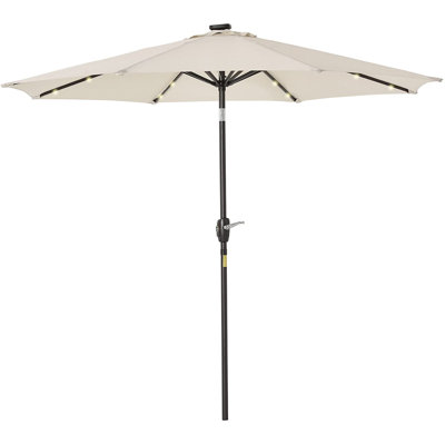 269cm Lighted Tilt Market Parasol