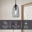 Luminaire suspendu Eden noir