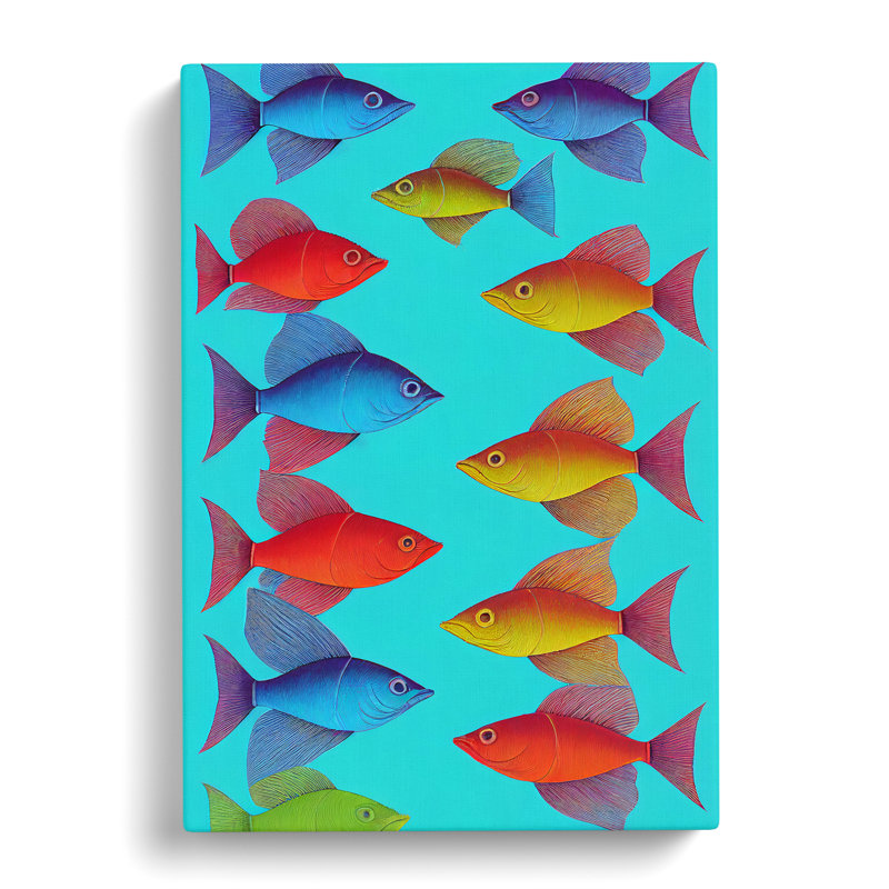 School Of Fish Vol.3 - Wrapped Canvas, 60cm H x 40cm W x 3cm D