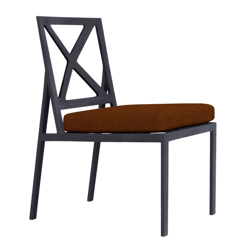 Marin Outdoor Dining Side Chair, Graphite, Adena Shale