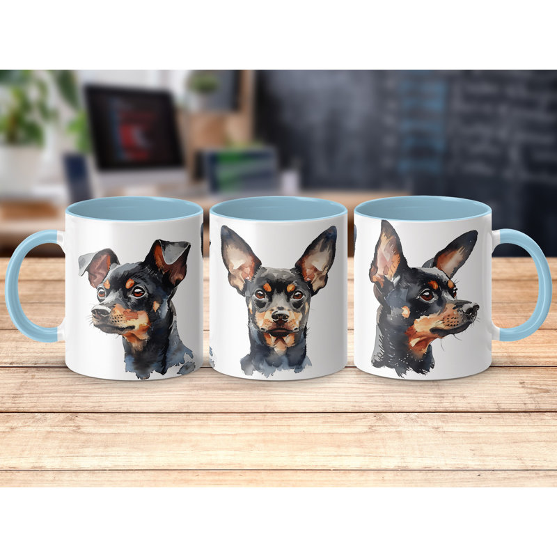 Ceramic Coffee Mug, 3, Light Blue
