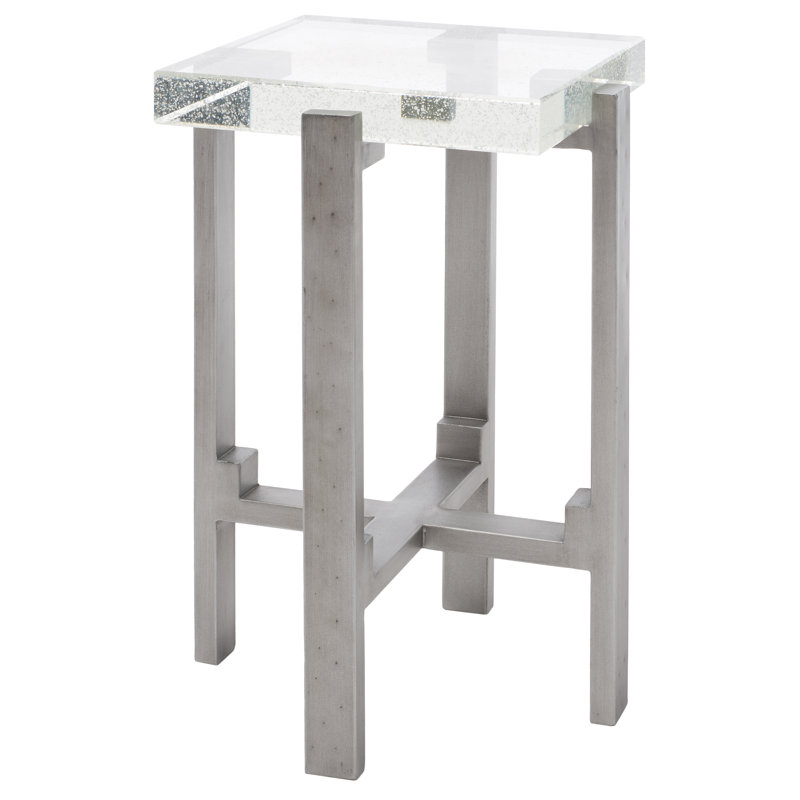 Burny Glass Top End Table